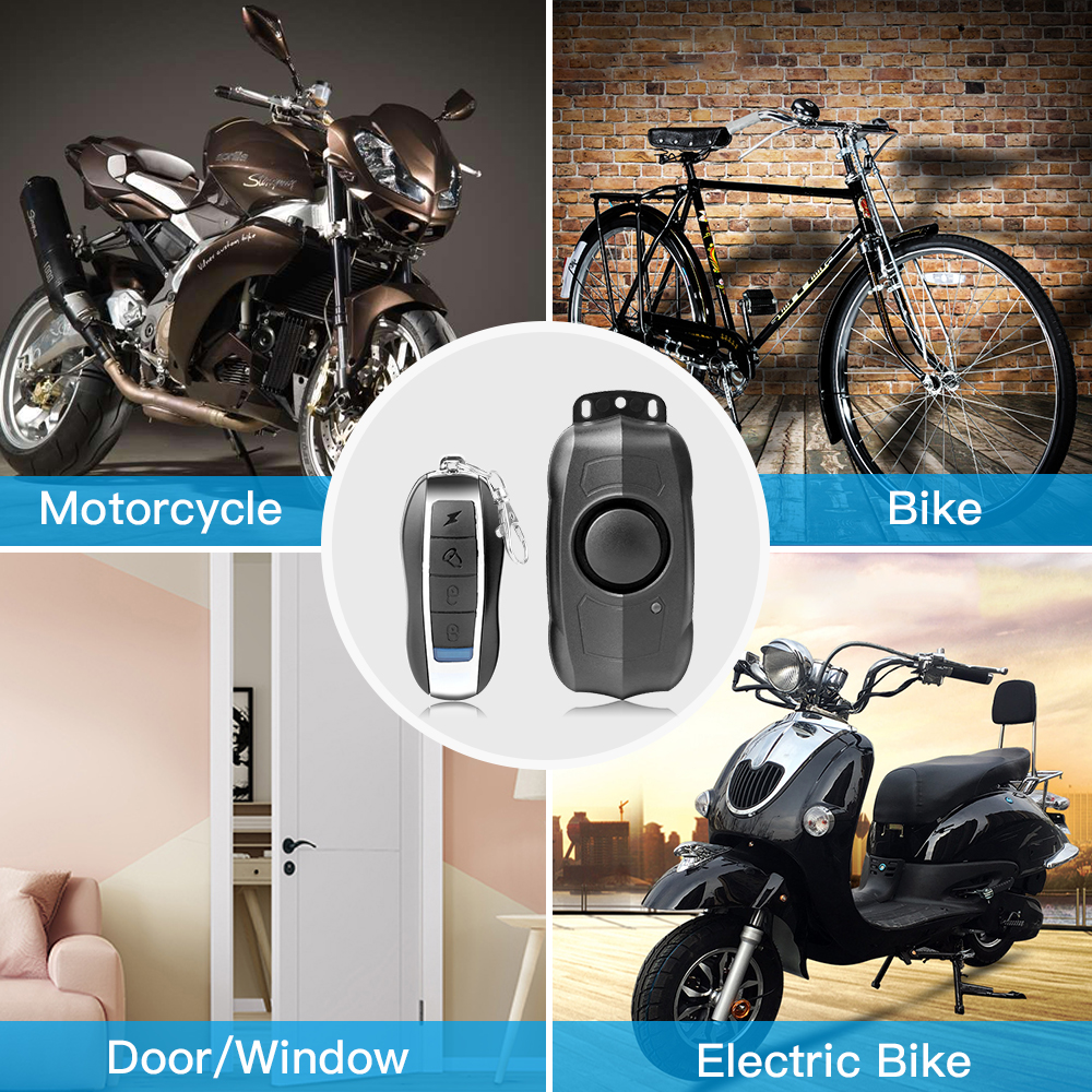 USB Charging Anti-Theft Bike Vibration Alarm Wireless Remote Control Security System Electric Bike Car Motorcycle Alarms