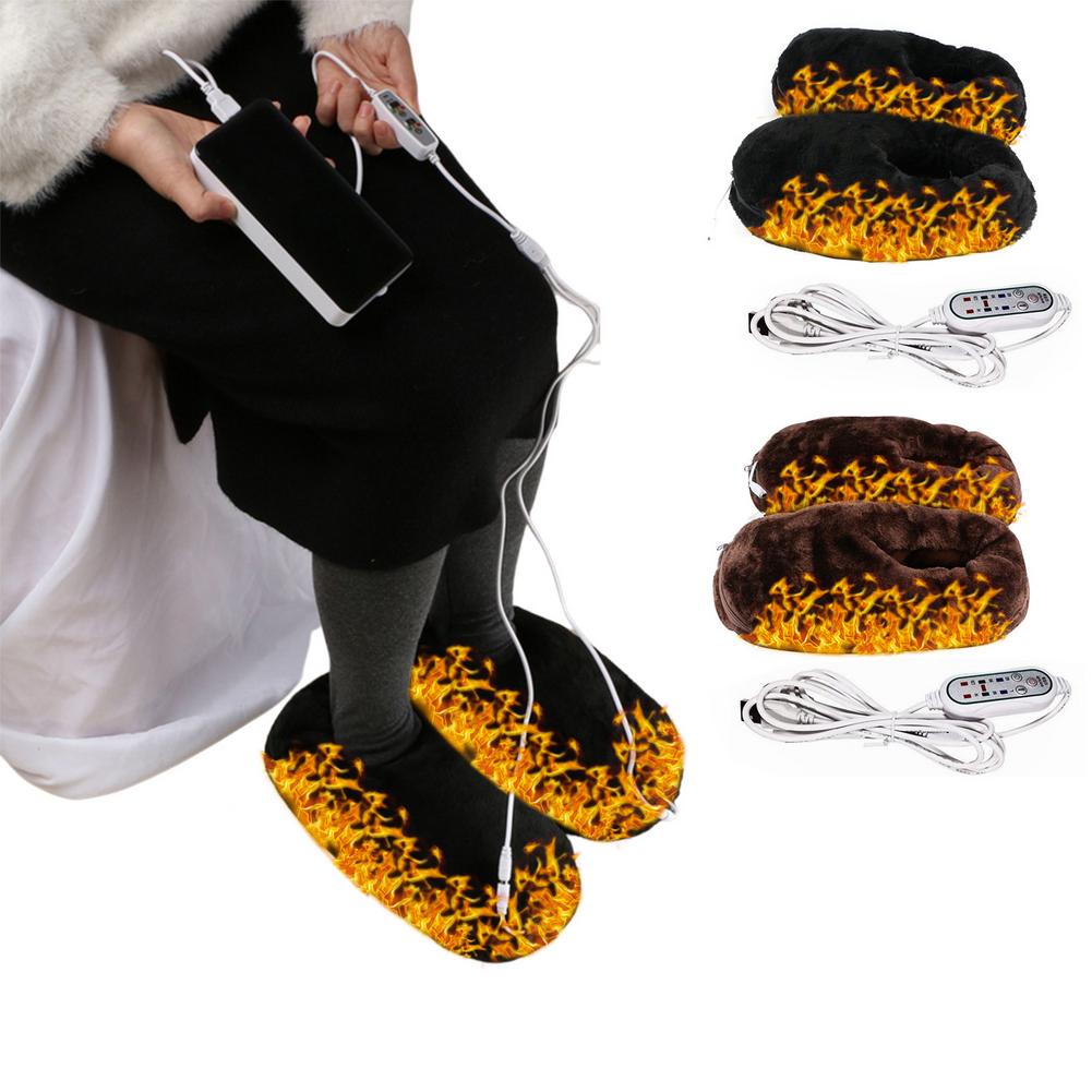 USB Feet Warmer Reliable Soft Portable Winter Electric Cold Relief Heating Shoes Home Heated Slipper Pad Heated Foot Warmers