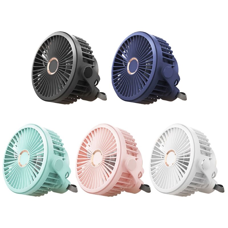 5000/10000mAh USB Rechargeable Ceiling Fan Hanging Fan for Camping Tent Bed Home Travel climb mountain dorm room J23 21