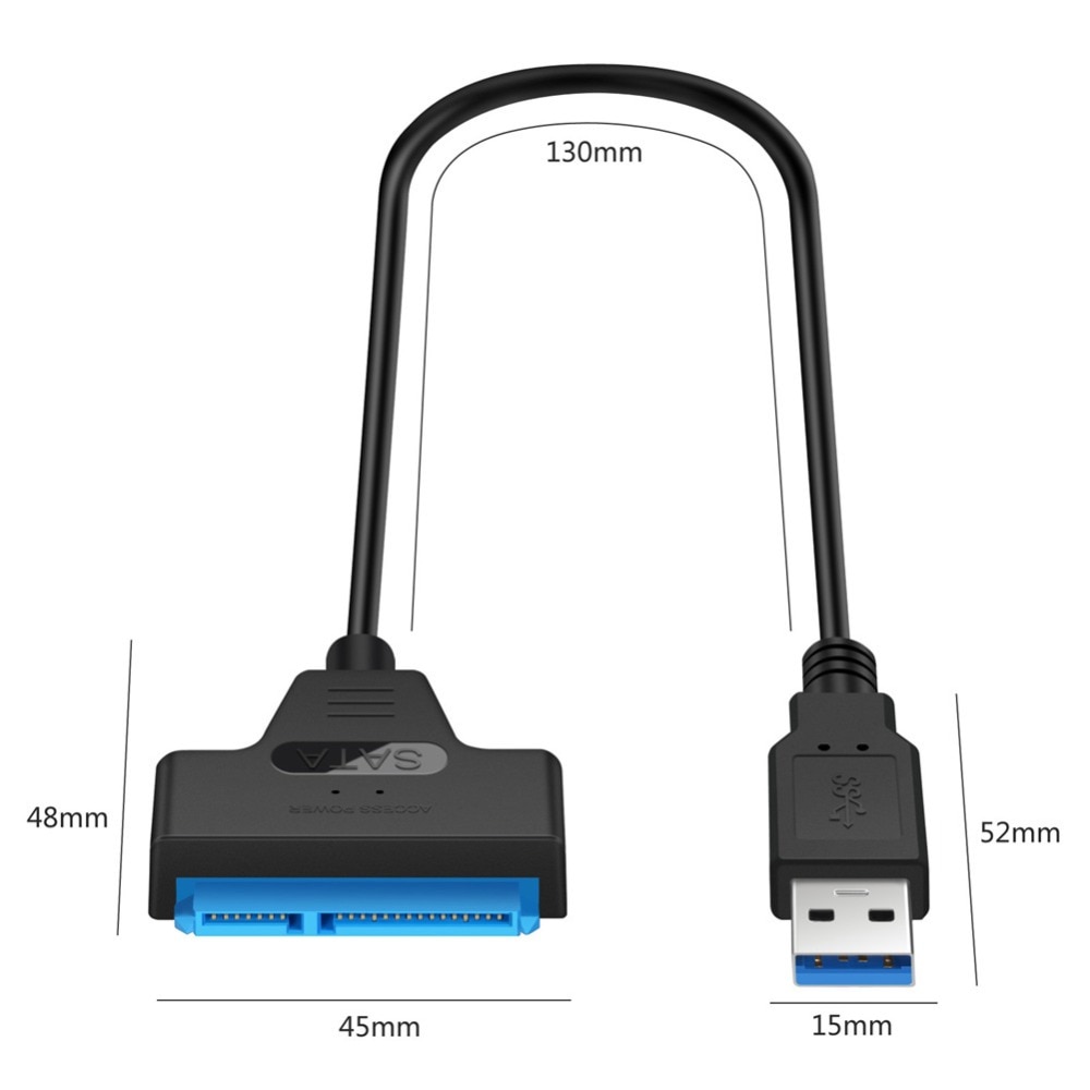 USB SATA 3 Cable Sata To USB 3.0 Adapter UP To 6 Gbps Support 2.5Inch External SSD HDD Hard Drive 22 Pin Sata III A25 2.0