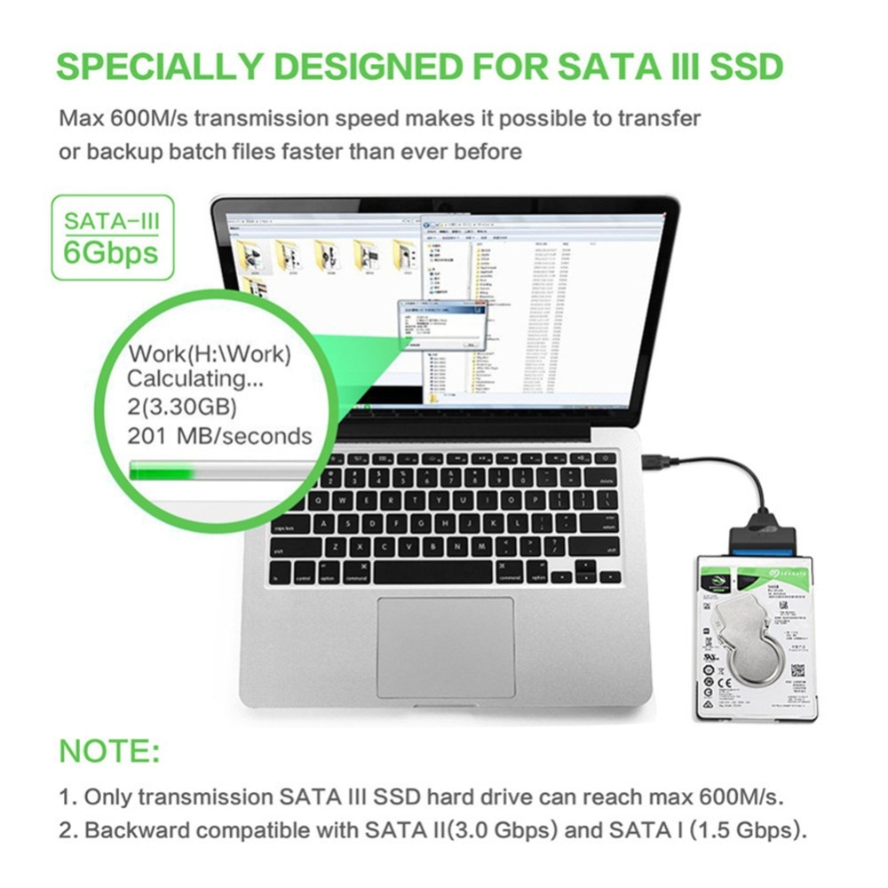 USB SATA 3 Cable Sata To USB 3.0 Adapter UP To 6 Gbps Support 2.5Inch External SSD HDD Hard Drive 22 Pin Sata III A25 2.0