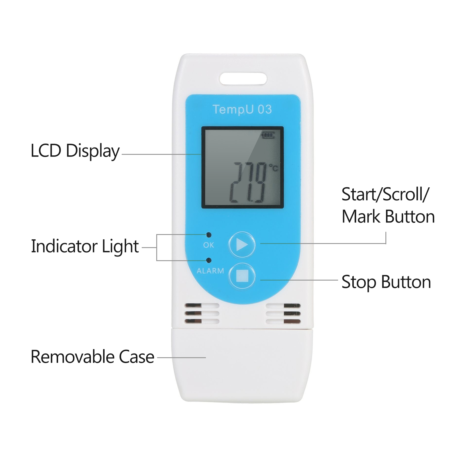 USB Temperature Humidity Data Logger Reusable RH TEMP Datalogger Recorder Humiture Recording Meter with 32,000 Record Capacity