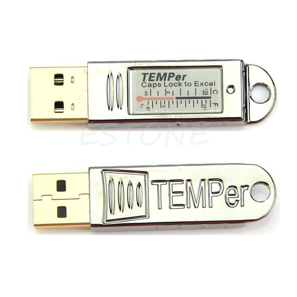USB Sensor Thermometer Temperature Measurement Control Alarm Data Logger Tester USB Thermometer Gold TEMPer