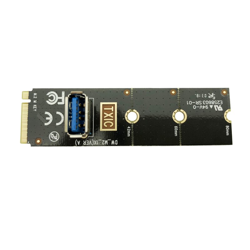 NGFF M.2 Slot To USB3.0 PCI-E Riser Card M2 Slot Extender Adapter For BTC/ETH Mining