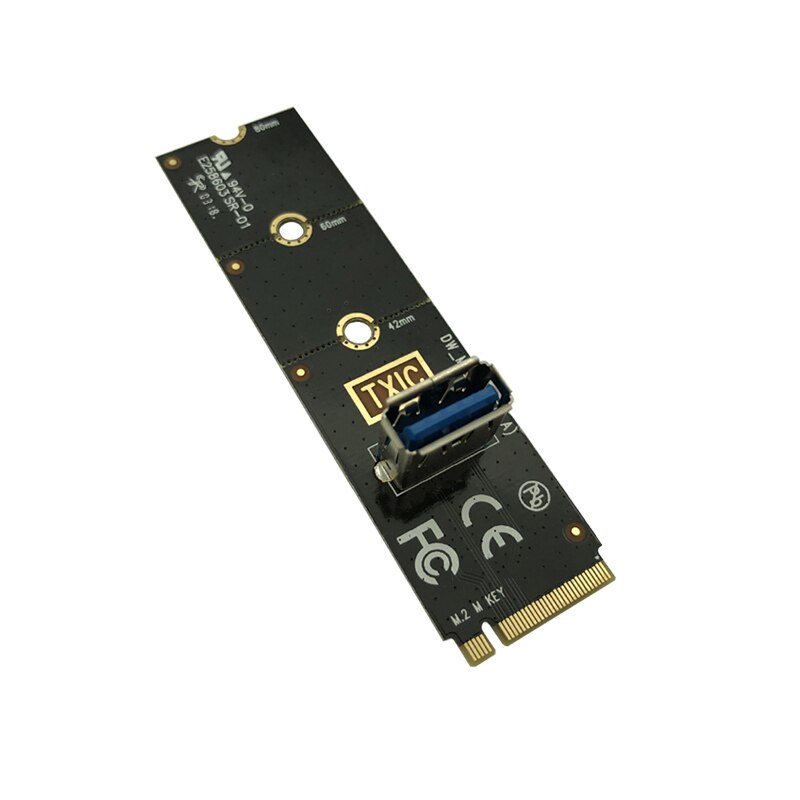 NGFF M.2 Slot To USB3.0 PCI-E Riser Card M2 Slot Extender Adapter For BTC/ETH Mining