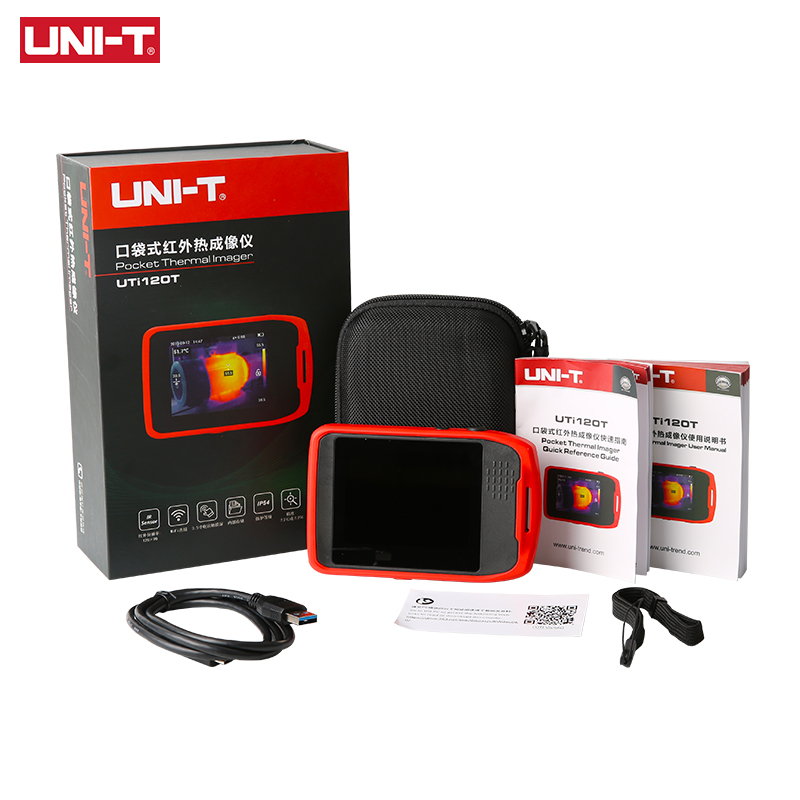 UNI-T UTi120T Pocket Mini Thermal Infrared Imager Camera 120x90 Pixel Thermovision Touch Screen Temperature Tracking WIFI
