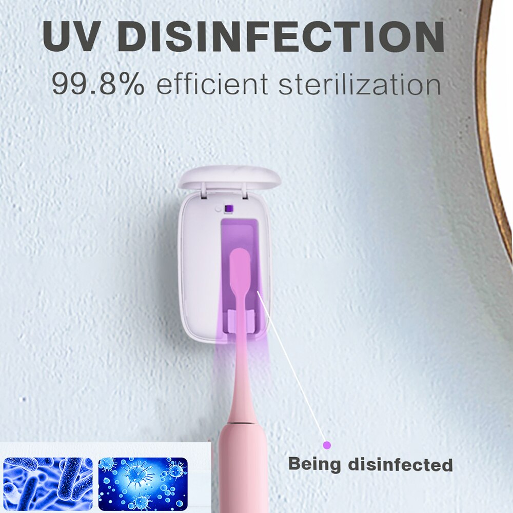 MINI UV Light Toothbrush Holder Wall Toothbrush Sterilizer ReChargeable Antibacteria Ultraviolet Tooth brush Bathroom Equipment