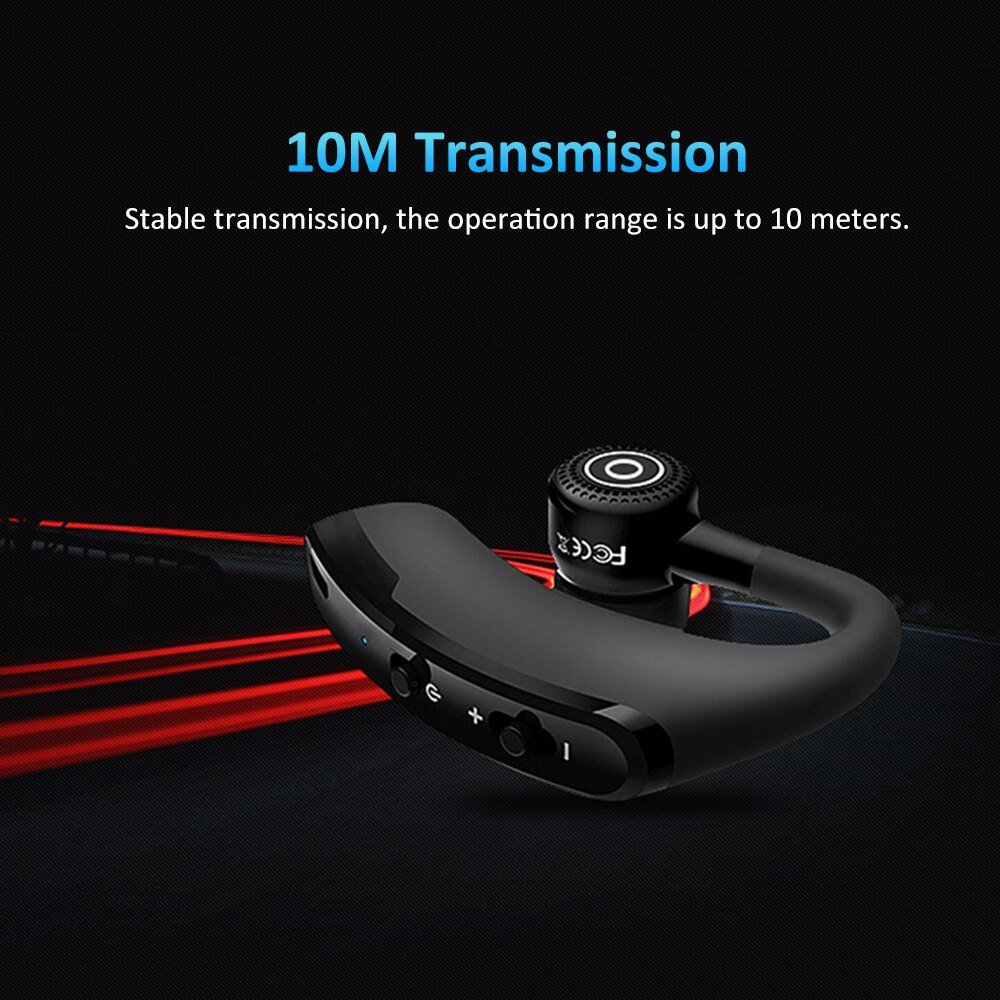 V9 Handsfree Wireless Bluetooth Earphones Noise Control Business Wireless Headset with Mic for Driver Sport iPhone Smartphones