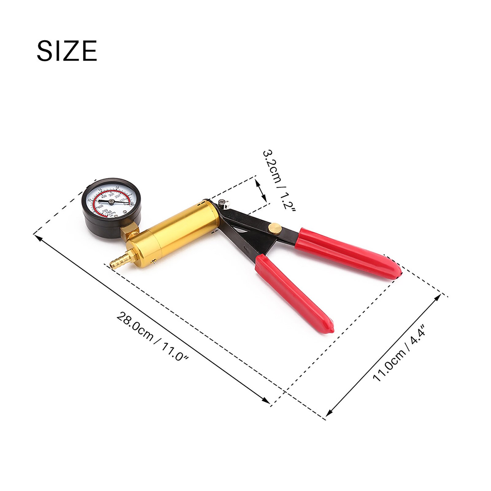 New Manual Vacuum Bleeding Brake Fluid Bleeder Tools Vacuum Pistol Pump Tester Kit Aluminum Pump Pressure Vacuum Gauge