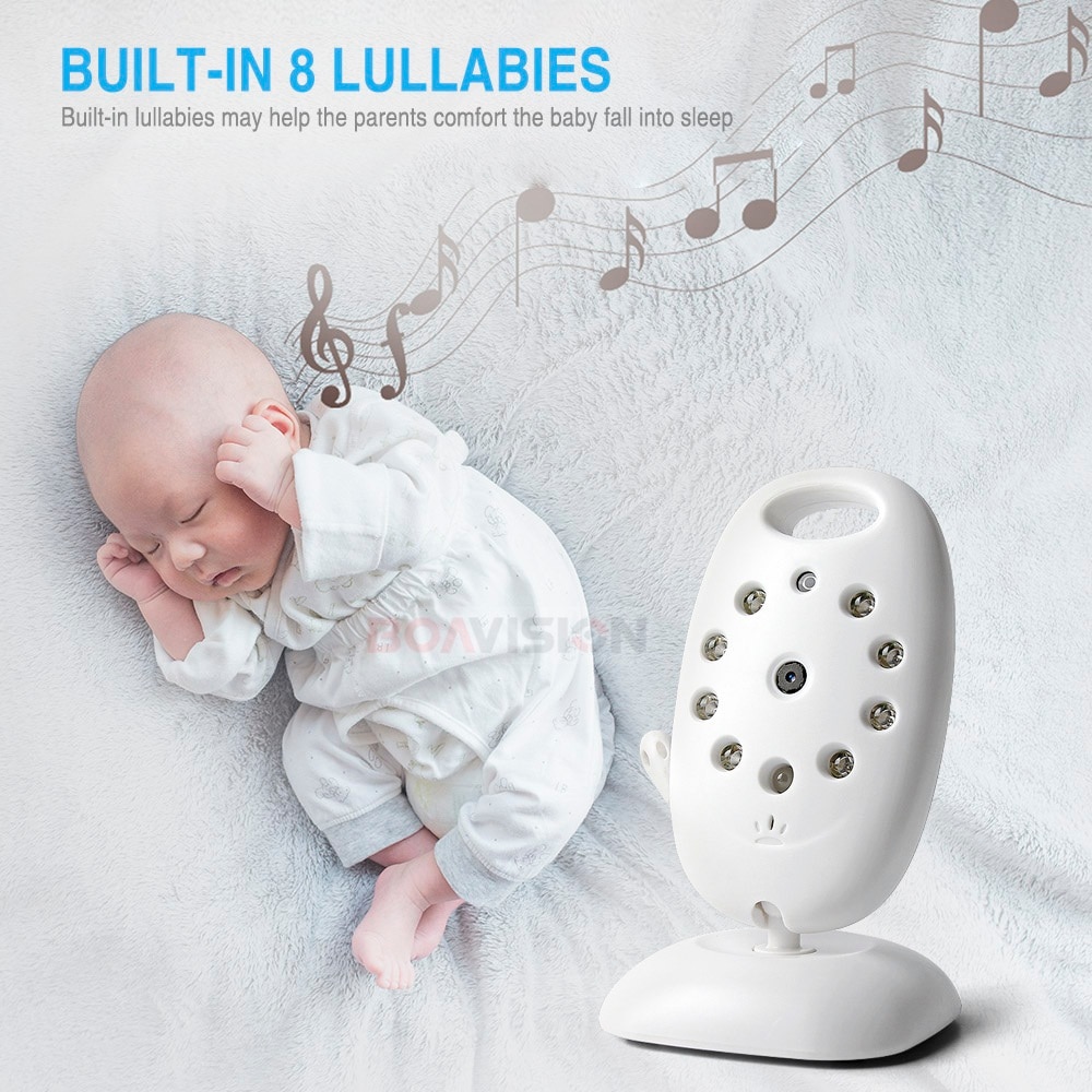 VB601 Video Baby Monitor Wireless 2.0'' LCD Babysitter 2 Way Talk Night Vision Temperature Security Nanny Camera 8 Lullabies