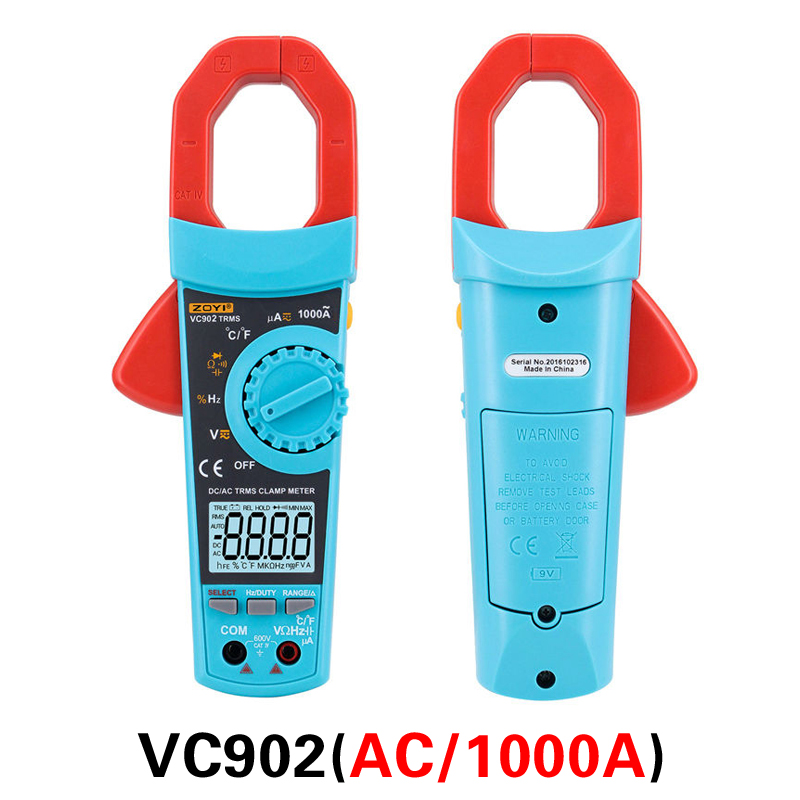 VC903 VC902 True RMS Digital Clamp Meter Ac/Dc Current Voltage Automatic Range Capacitance Resistance High Precision Multimeter