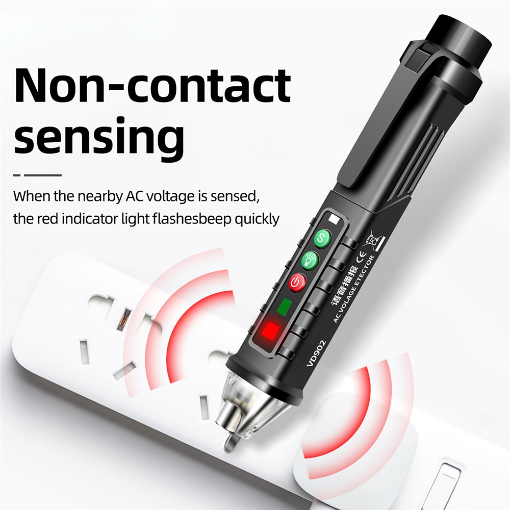 ANENG VD902 AC Voltage Detectors Smart Non-Contact Tester Pen Meter 12-1000V Electric Sensor Test Pencil Infrared Laser