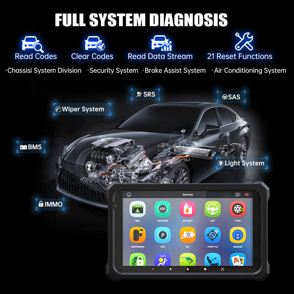 VDIAGTOOL VD900 OBD2 Scanner ABS Airbag Oil EPB DPF Reset Professional Code Reader Car Full System Diagnostic Tool Free Lifetime