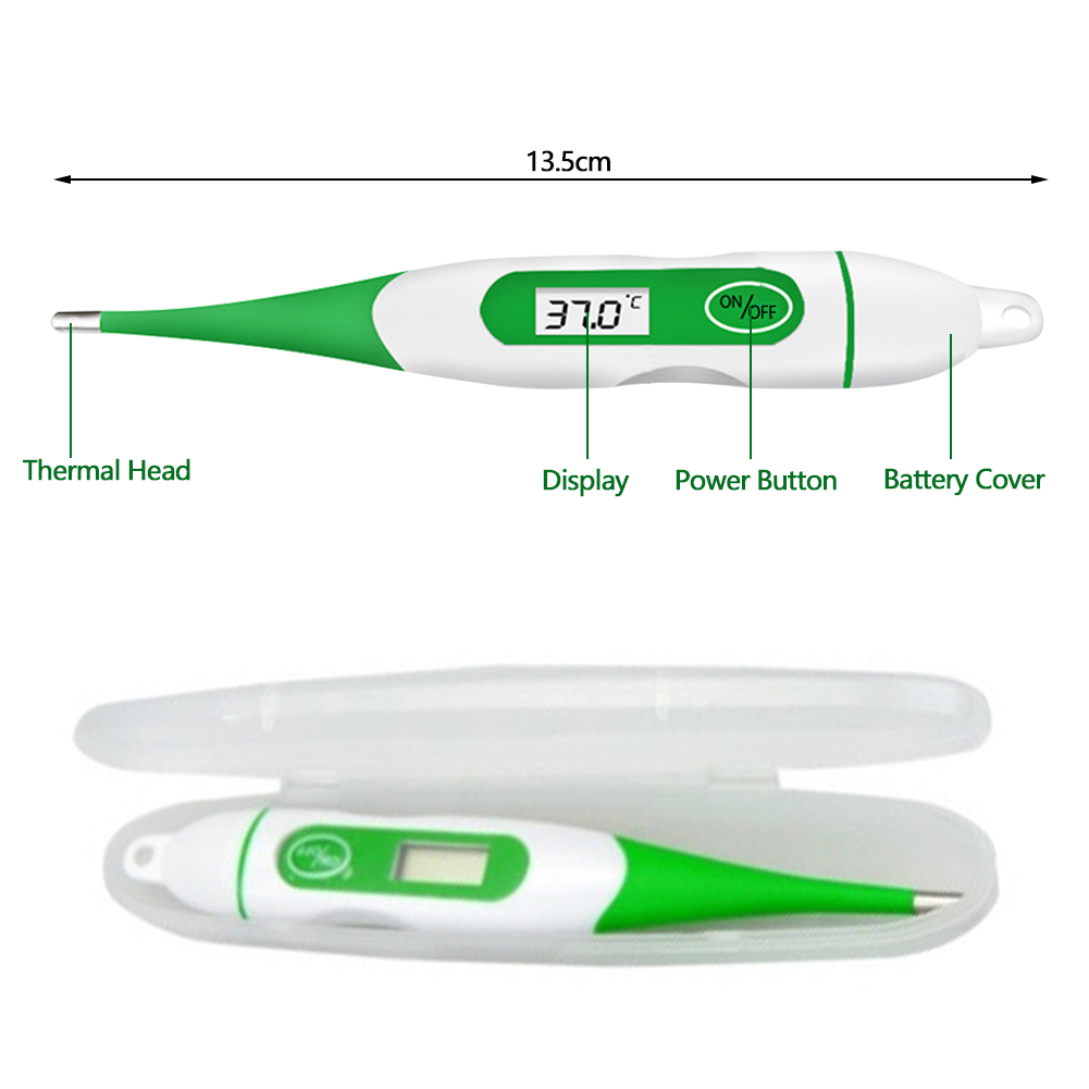 Waterproof 1Pc Pet Digital LCD Thermometer Veterinary Body Thermometer for Pet Dogs Cats Cattles Horse Sheep Pigs Fast Readings