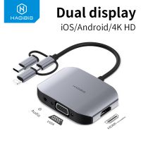 Hagibis VGA HDMI-compatible Adapter USB Type C/Micro USB to 4K TV Projector Monitor HDTV Conventer For All Mobile Phone Devices