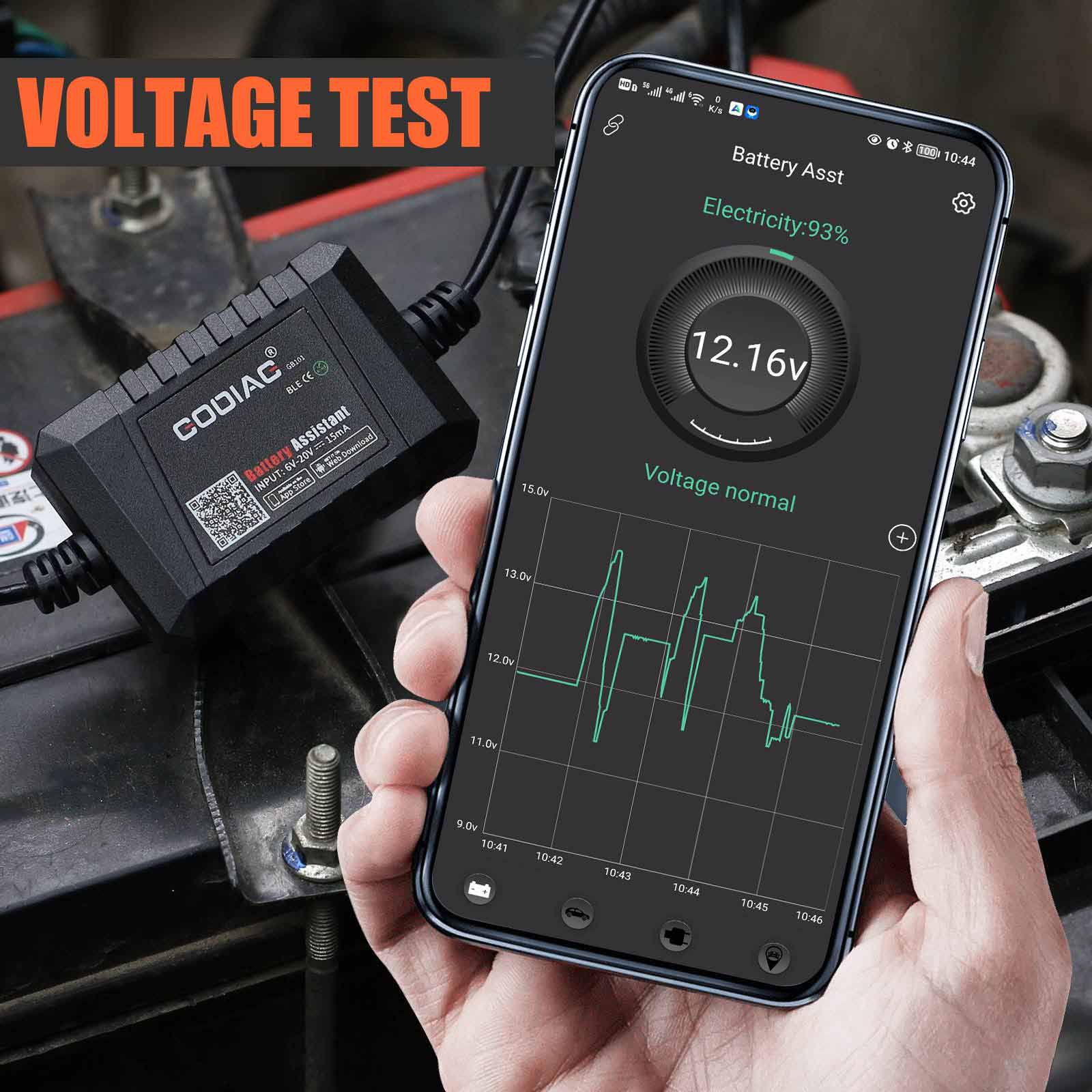 GODIAG GB101 Battery Assistant BlueTooth 4.0 Wireless 6-20V Automotive Battery Load Tester Diagnositic Analyzer Monitor for Android & iOS