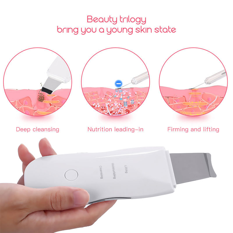 Vibrate Deep Face Cleaning Skin Scrubber Remove Dirt Blackhead Reduce Wrinkles Facial Lifting Peeling Tool Not Ultrasonic Shovel