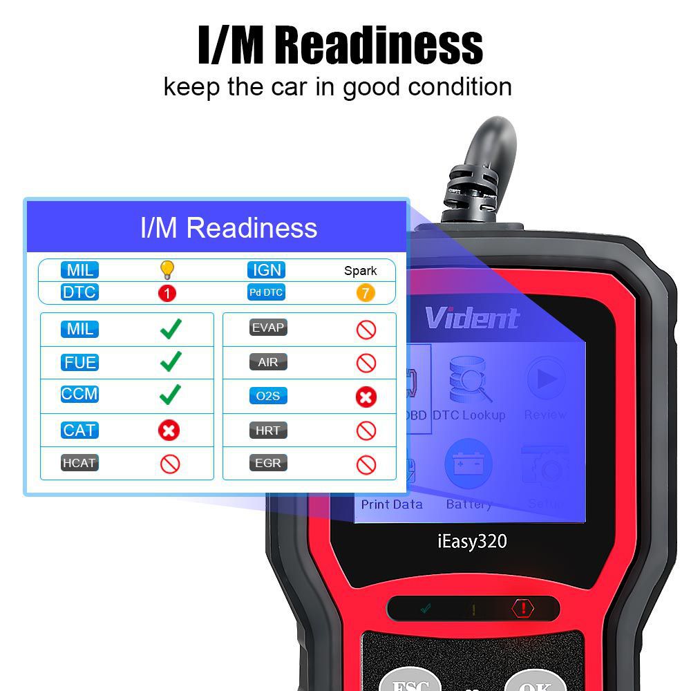 VIDENT iEasy320 OBDII/EOBD+CAN Code Reader