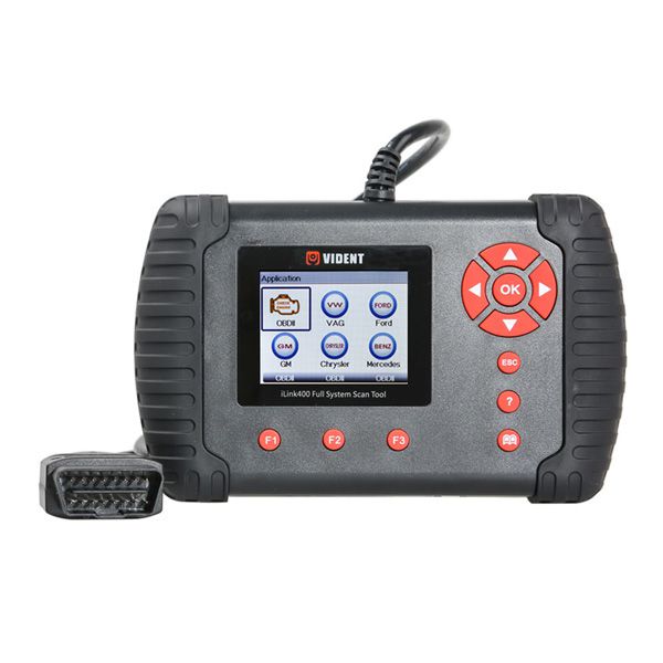 VIDENT iLink400 Full System Single Make Scan tool Supports ABS/SRS/EPB/DPF Regeneration/Oil Reset Update Online Better than Foxwell NT510