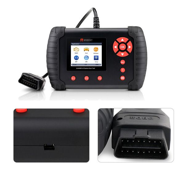 VIDENT iLink440 Four System Scan Tool Supports Engine ABS Air Bag SRS EPB Reset Battery Configuration