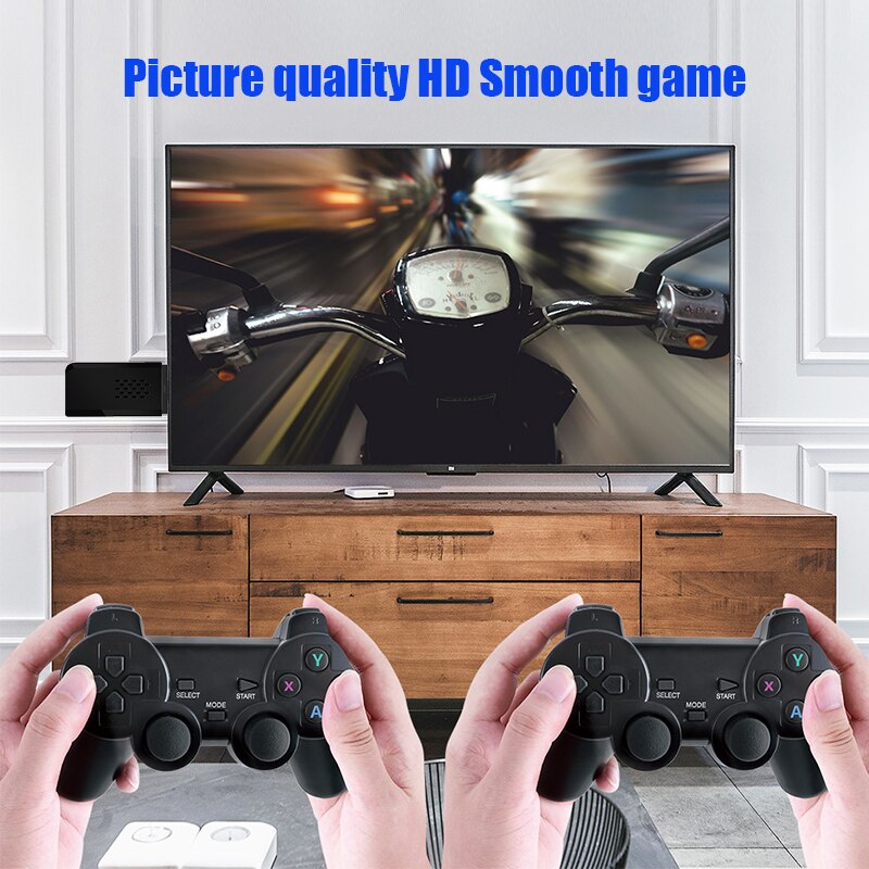 64G Video Game Console 4K HDMI-Compatible Game Stick Built in 10000 Retro Game TV Dendy Console Support for PS1/FC/GBA