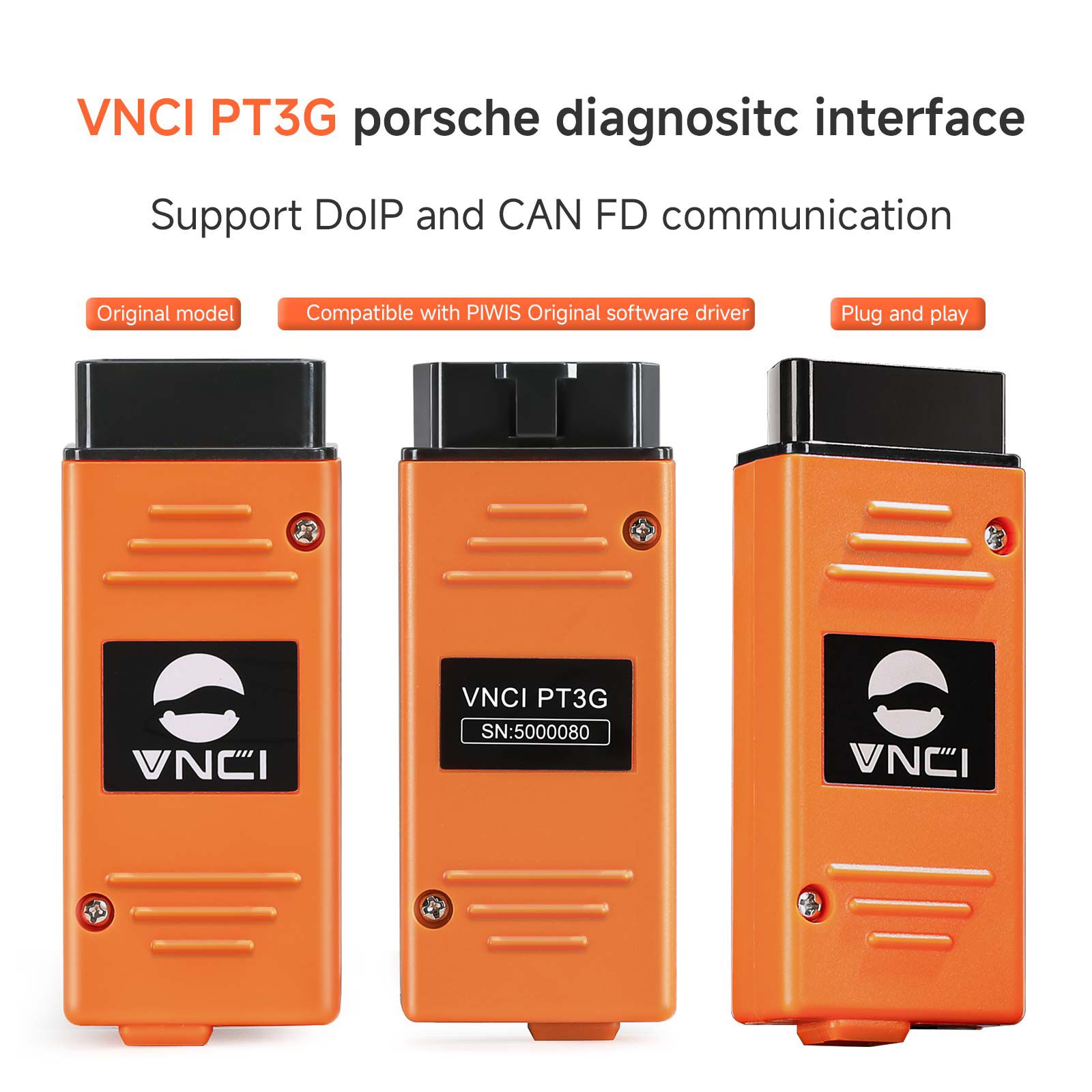 2024 VNCI PT3G Diagnostic Scanner for PIWIS Supports DOIP CANFD USB WiFi and LAN connection Plug and Play