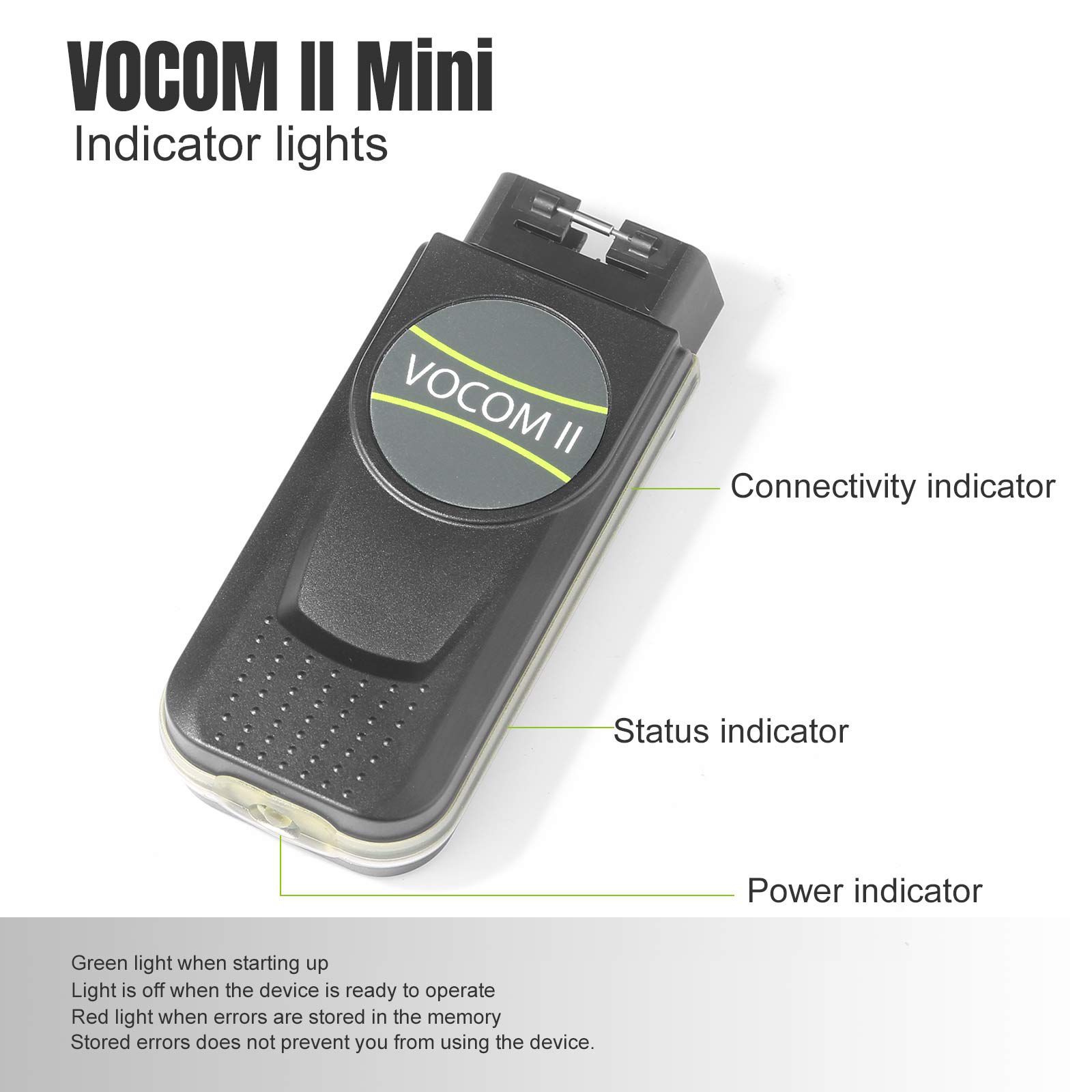 Original Mini Vo-lvo Vo-com II Adapter 88894200 Truck Diagnostic Tool Support Wifi Work for Volvo/Renault/UD/Mack Trucks