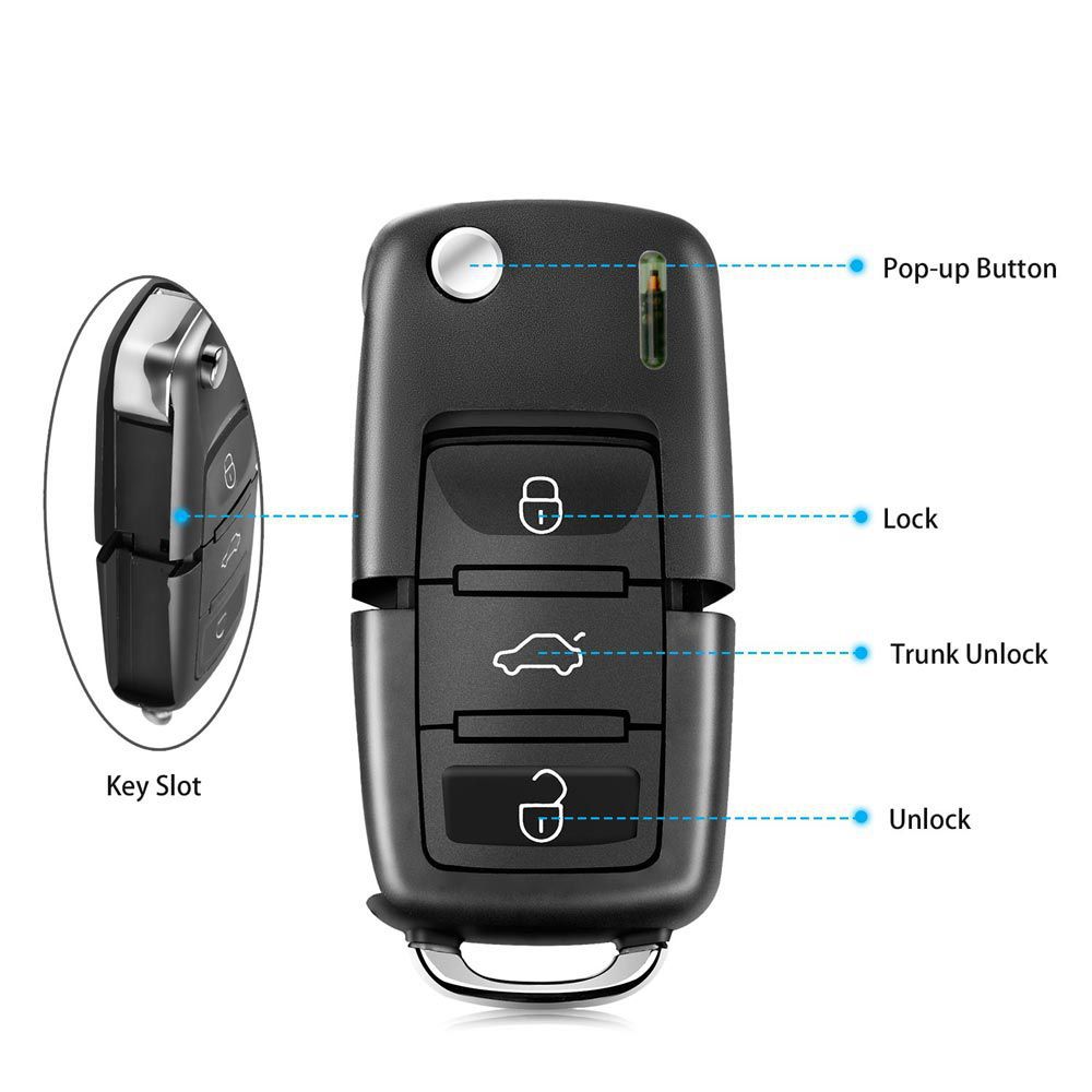  Xhorse XKB501EN Wire Remote Key VW B5 Flip 3 Buttons English Version 5pcs/lot