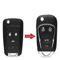 Modified For Chevrolet Cruze Camaro Equinox Malibu Sonic Spark Volt Remote Folding Key Shell 4 Buttons Fob Car Blank Case