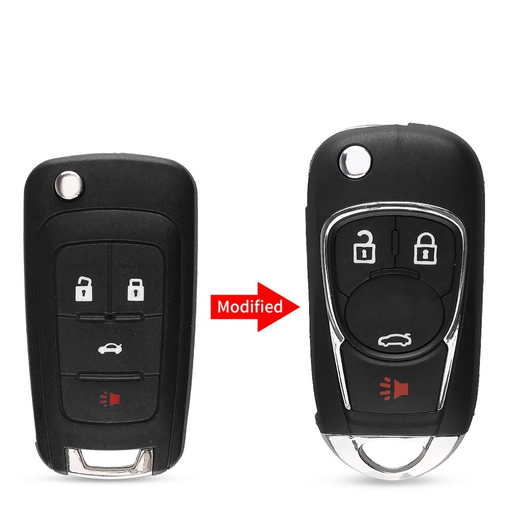 Modified For Chevrolet Cruze Camaro Equinox Malibu Sonic Spark Volt Remote Folding Key Shell 4 Buttons Fob Car Blank Case