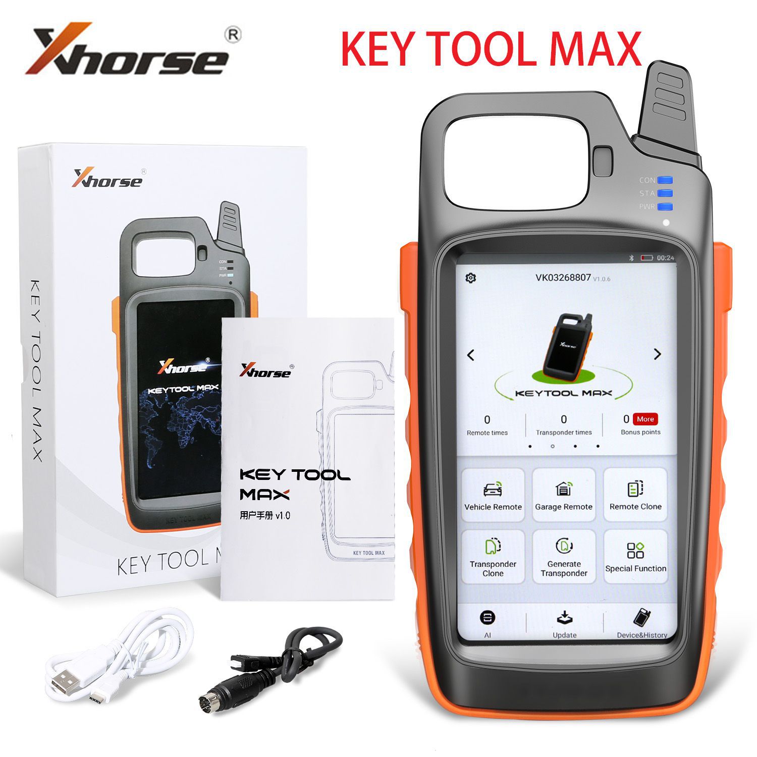  Xhorse VVDI Key Tool Max + MINI OBD Tool + Toyota 8A All Keys Lost Adapter Get Free Renew Cable