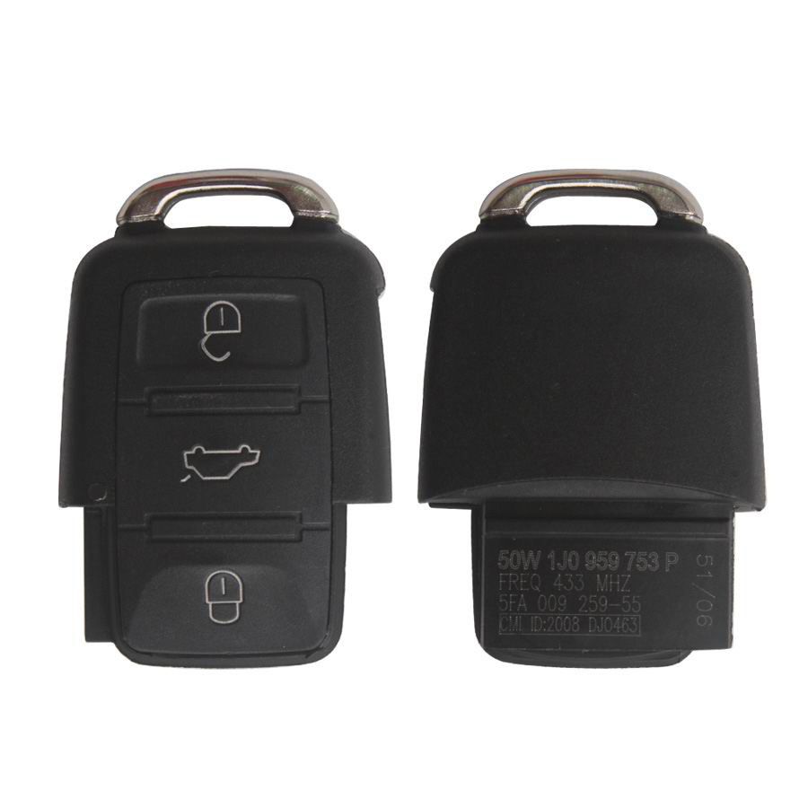 3B Remote 1 JO 959 753 P 433Mhz For Europe South America for VW