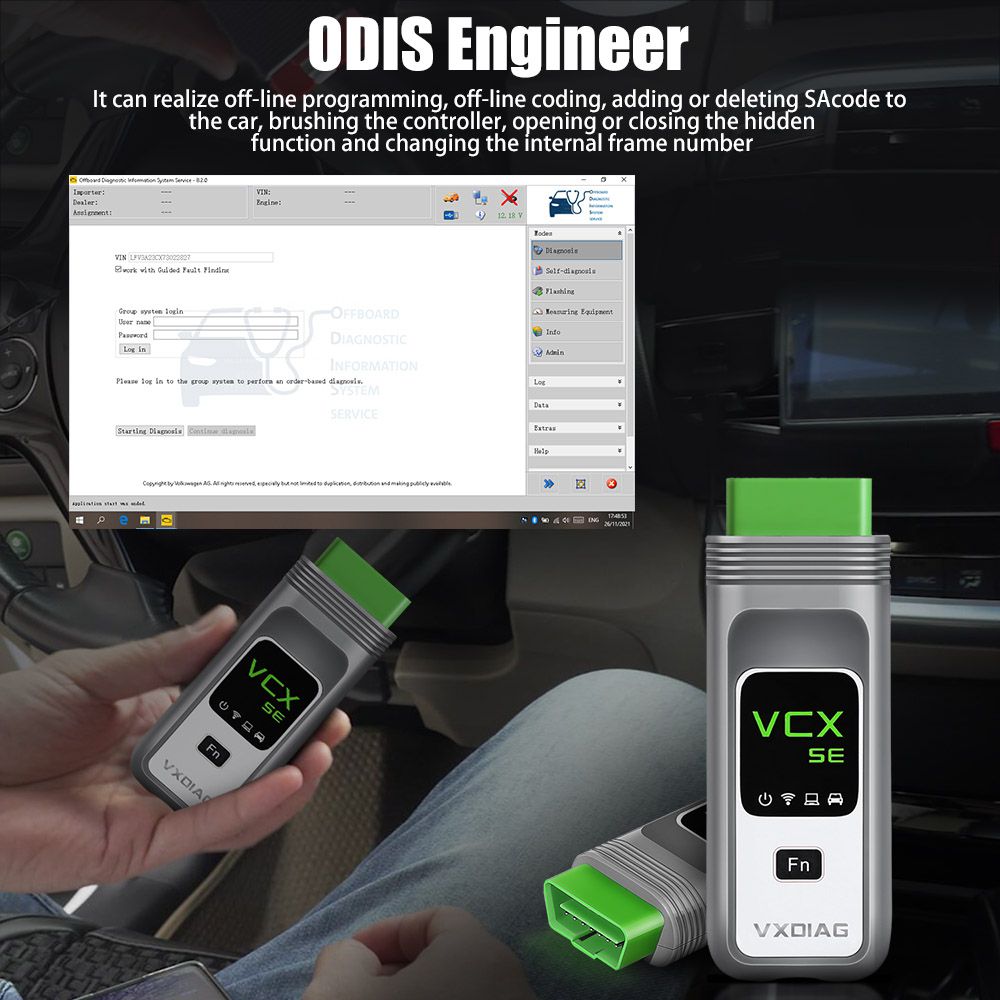 VXDIAG VCX SE 6154 Diagnostic Interface Support DOIP for VW, AUDI, SKODA, SEAT Bentley Lamborghini