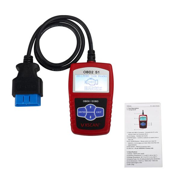 Original VXSCAN S1 EOBD DIY OBDII Code Reader Free Shipping from USA Warehouse