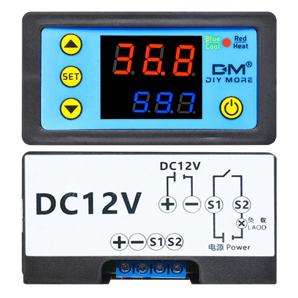 W3231 Temperature Controller DC12V 24V AC110V 220V Digital Thermostat Thermoregulator for Incubator Box Temperature Meter Test