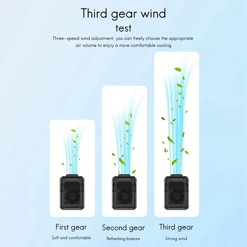 Waist Hanging Fan, USB Charging Mini Fan Portable Hanging Neck Mobile Waist Hanging Small Portable Wireless Waist Fan