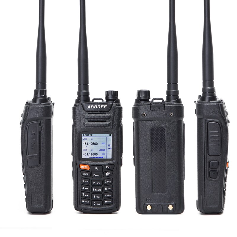 AR-F6 Walkie Talkie six 6 Bands police band LCD Color Display Dual Display Dual Standby 999CH VOX DTMF SOS Ham Radio