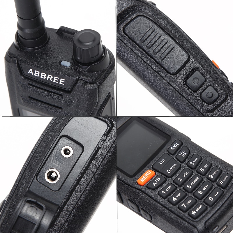 AR-F6 Walkie Talkie six 6 Bands police band LCD Color Display Dual Display Dual Standby 999CH VOX DTMF SOS Ham Radio