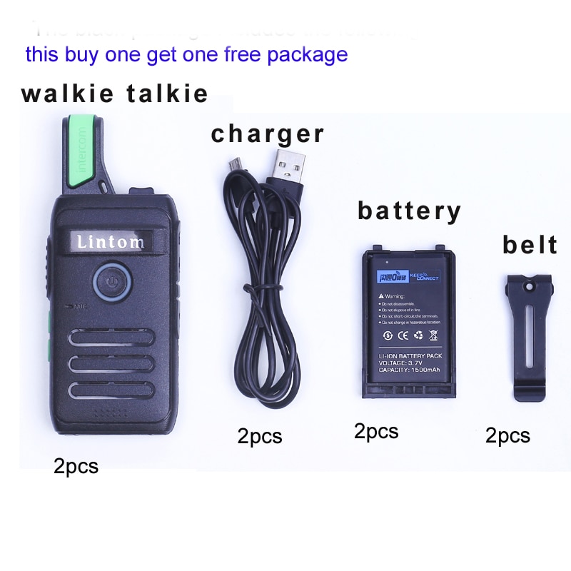 Rechargeable Long Range Two-Way Radios with Earpiece 2 Pack Walkie Talkies Li-ion Battery and Charger Included Pация