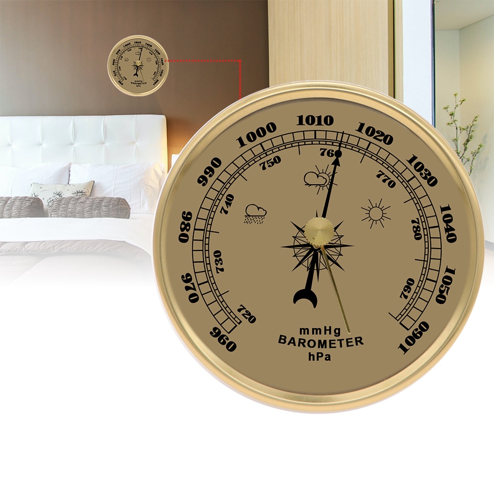 Wall Mounted Household Barometer Air Pressure Gauge Air Weather Instrument Barometer Weather Barometer Tools High Accuracy