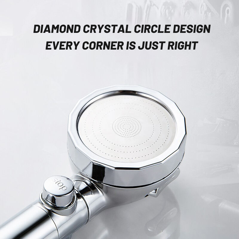 Water Saving High Pressure Shower Head Hand Hold Round Bathroom Accessory Chrome ABS Shower Heads