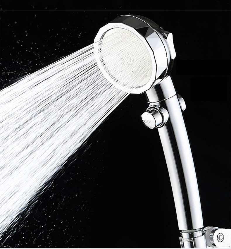 Water Saving High Pressure Shower Head Hand Hold Round Bathroom Accessory Chrome ABS Shower Heads