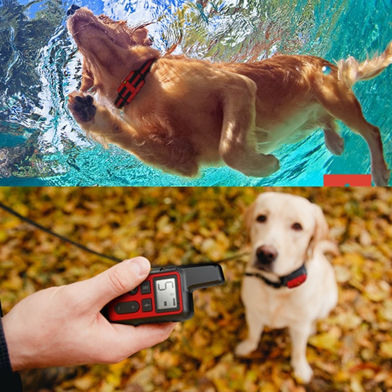 Waterproof Dog Training Collar Pet 500m Remote Control Rechargeable Shock sound Vibration Anti-Bark for All Size dog 40% off