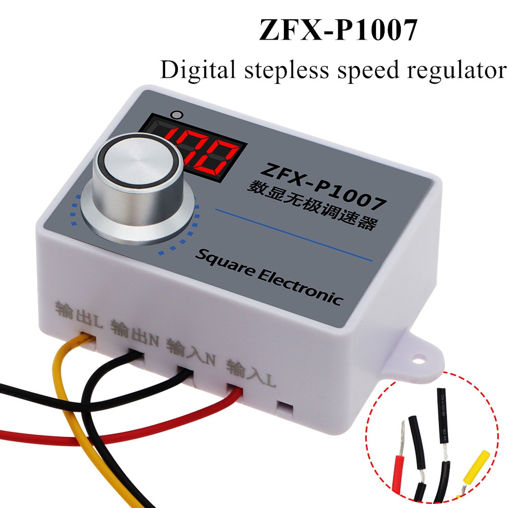 ZFX-P1007 Waterproof Stepless speed controller 500W Speed Regulator speed governor Control Governor Switch AC 220V