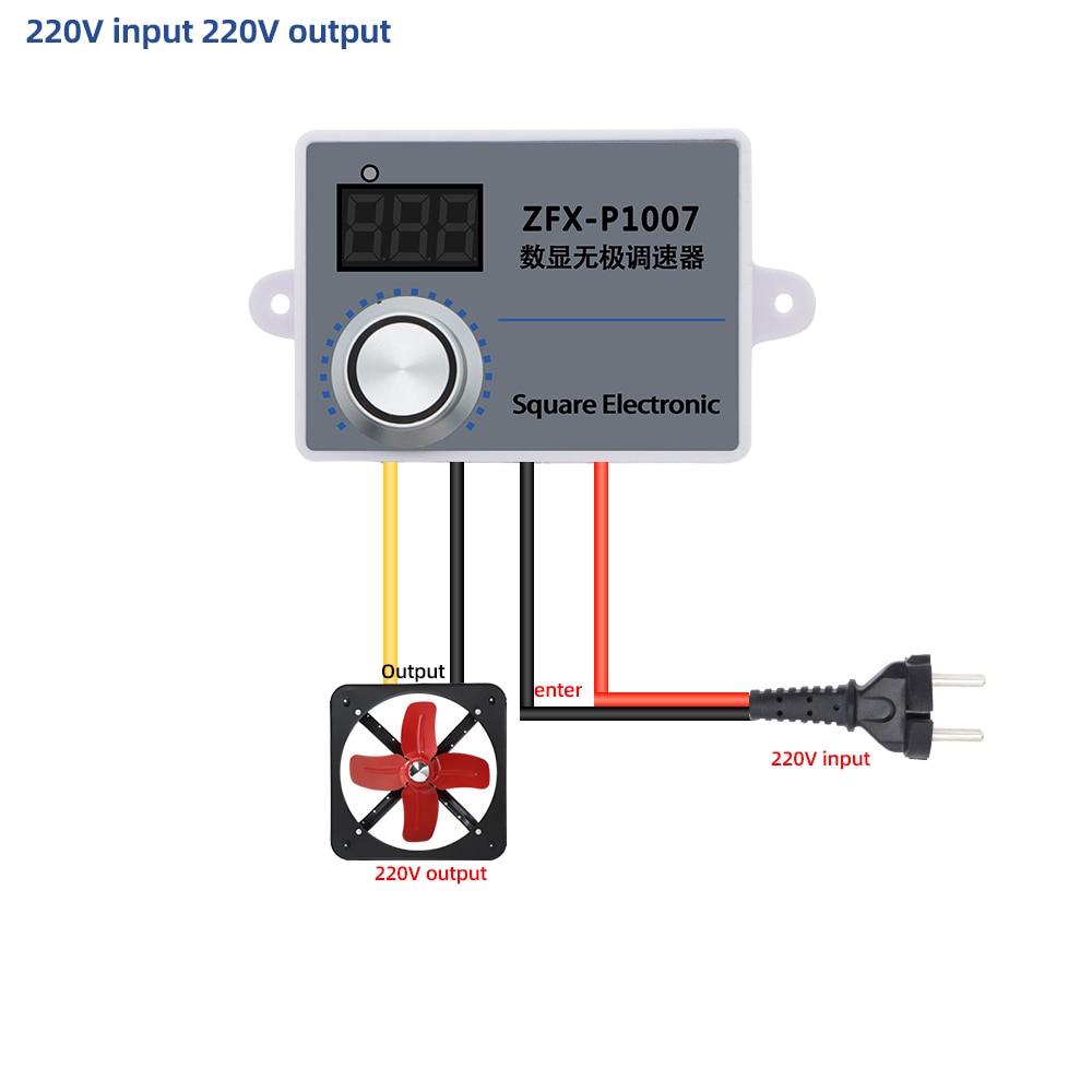 ZFX-P1007 Waterproof Stepless speed controller 500W Speed Regulator speed governor Control Governor Switch AC 220V