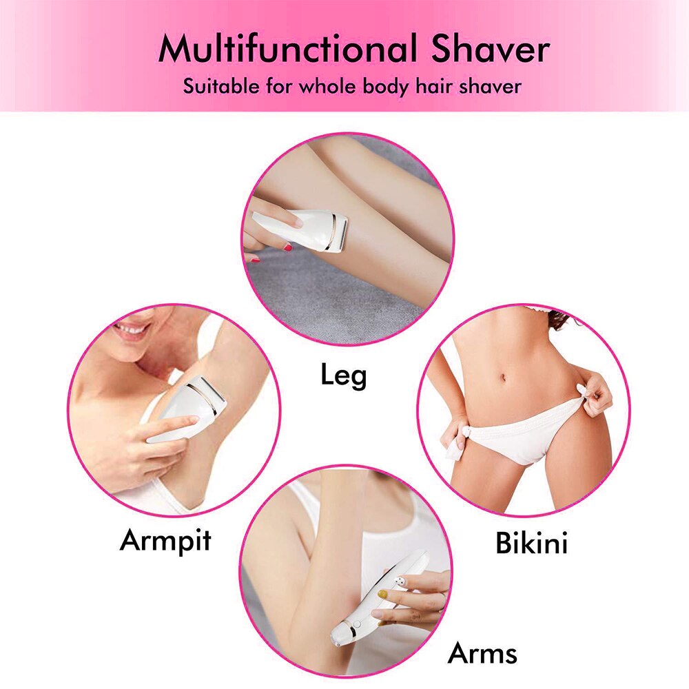 Waterproof Women Shaver Painless Hair Removal Epilator LCD Shaving Machine USB Face Arm Leg Trimmer Body Bikini Electric Razor