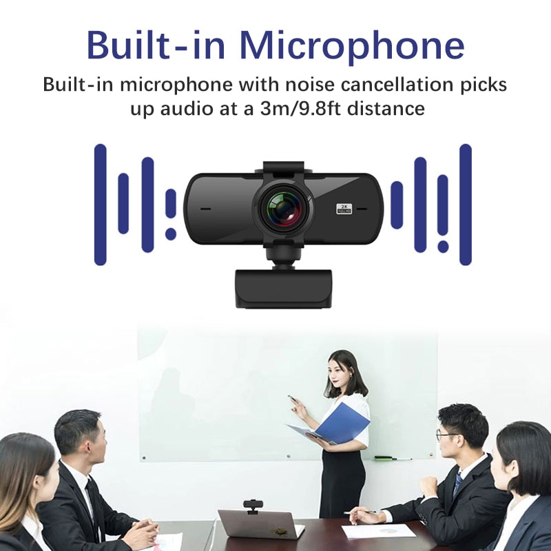 2K Full HD 1080P Web Camera Autofocus With Microphone USB Web Cam For PC Computer Mac Laptop Desktop YouTube Webcamera