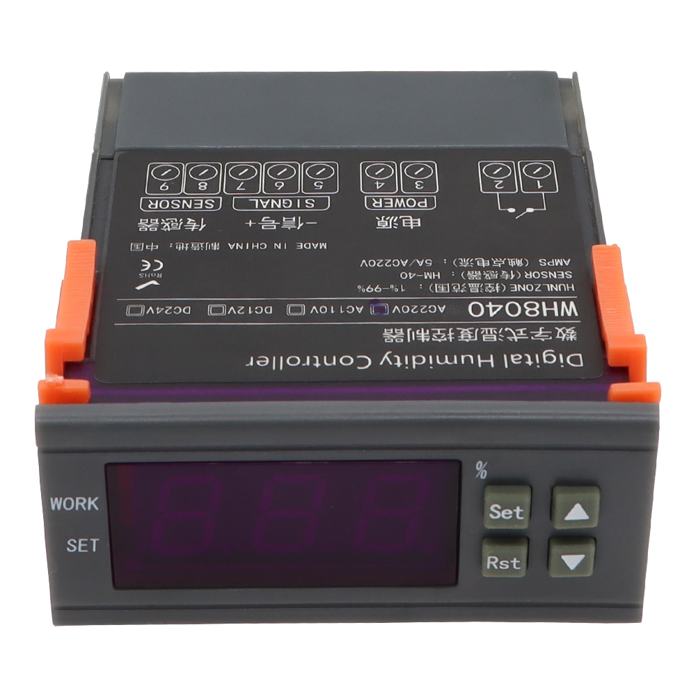 WH8040 Digital Humidity Controller Air Humidity Control Controller Home Fridge Cooler Hygrometer Control Switch 12V 24V AC 220V