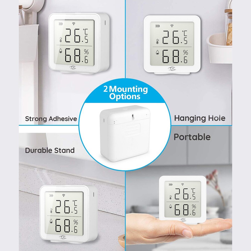 WIFI Temperature And Humidity Sensor Smart Home Indoor Intelligent Sensor Thermometer Humidity Meter Work With Alexa