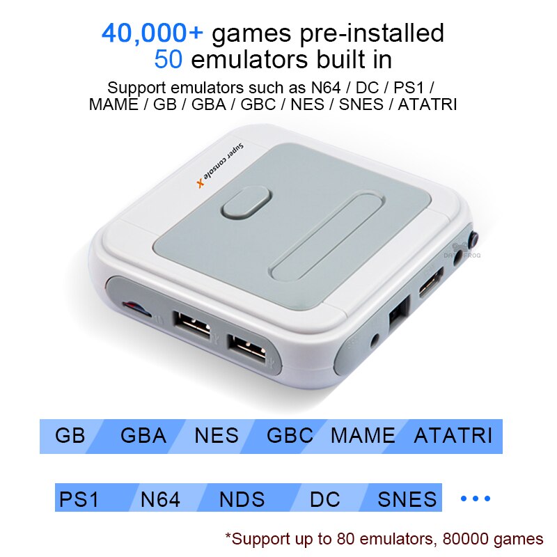 WIFI Video Game Console Built-in 40000+ Classic Game Support 4 Players HD Output Retro Game Console For PSP/PS1/N64/DC